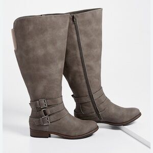 Maurices Taupe Heeled Boots